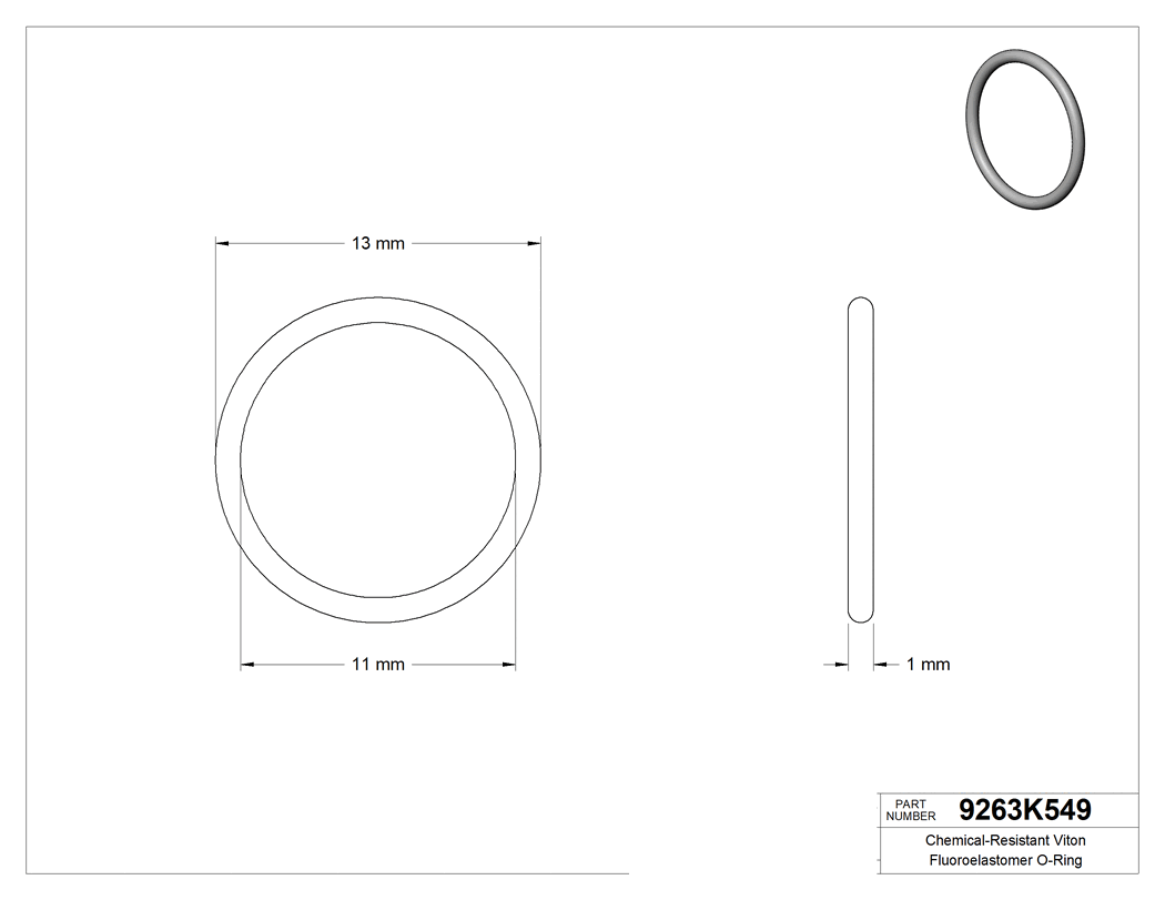 Technical drawing - 9263K549
